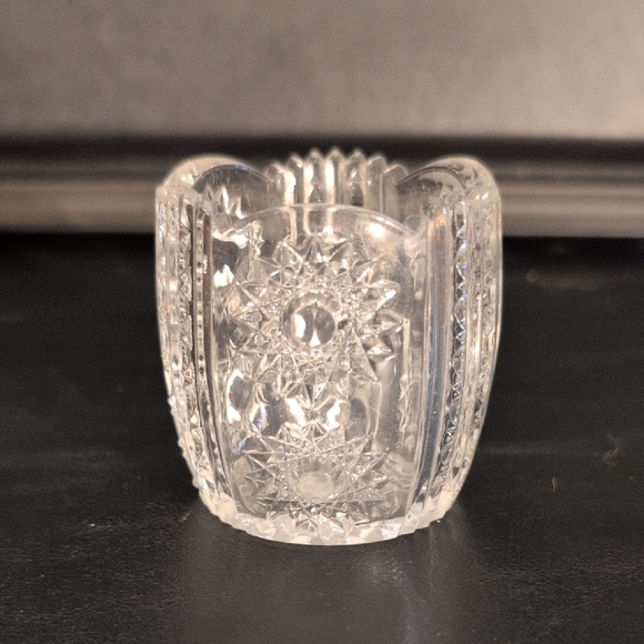 Vintage Cut Glass Candle Holder - Picture 1 of 6